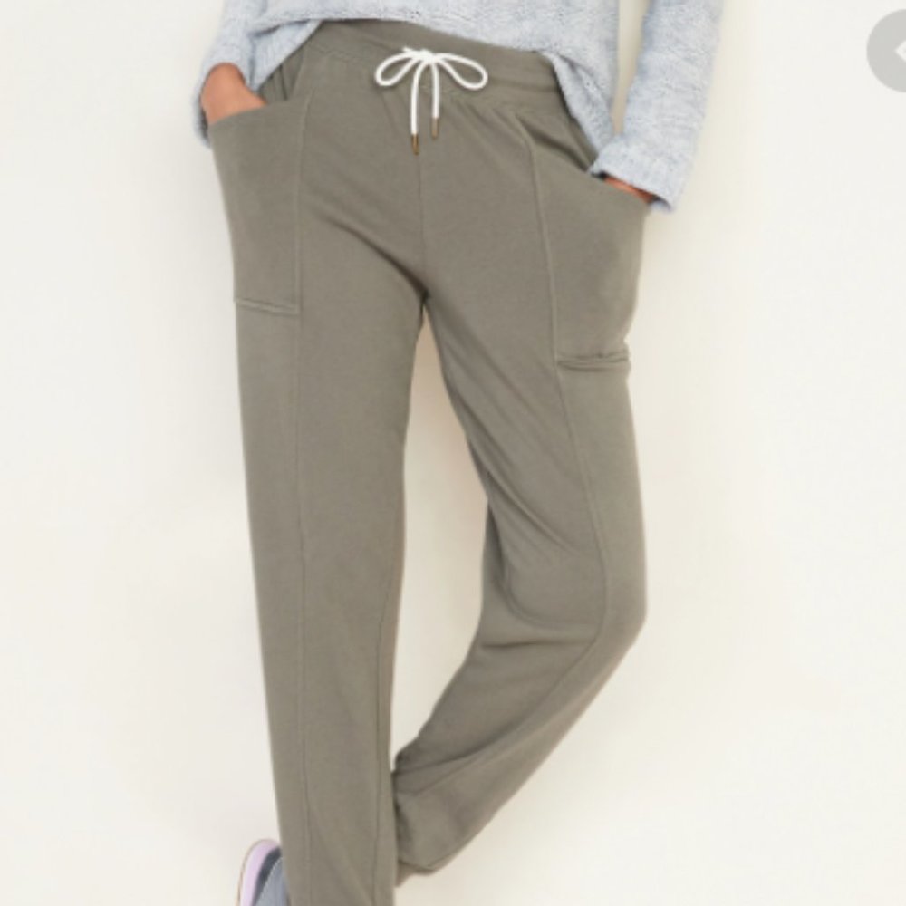 French Terry Joggers, Olive Green